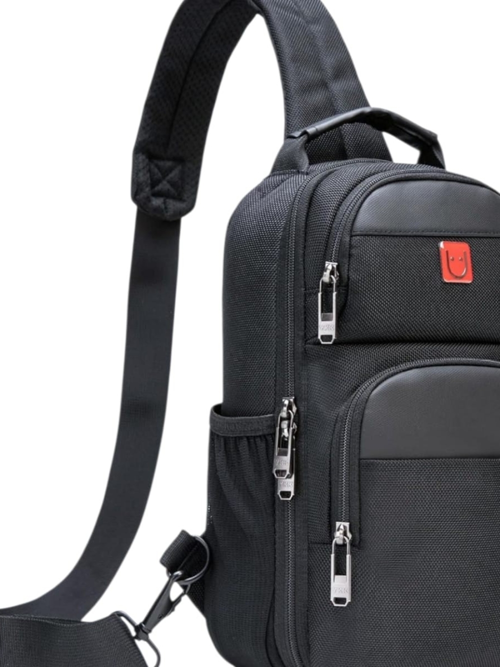 Black Men's Sling Crossbody Bag - Modern Travel Organizer